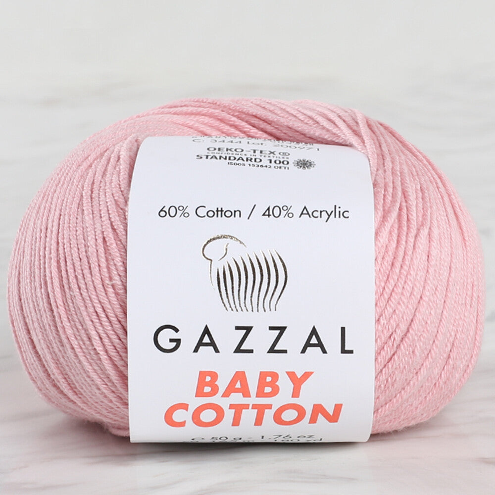 Gazzal Baby Cotton Pembe Bebek Yünü - 3444